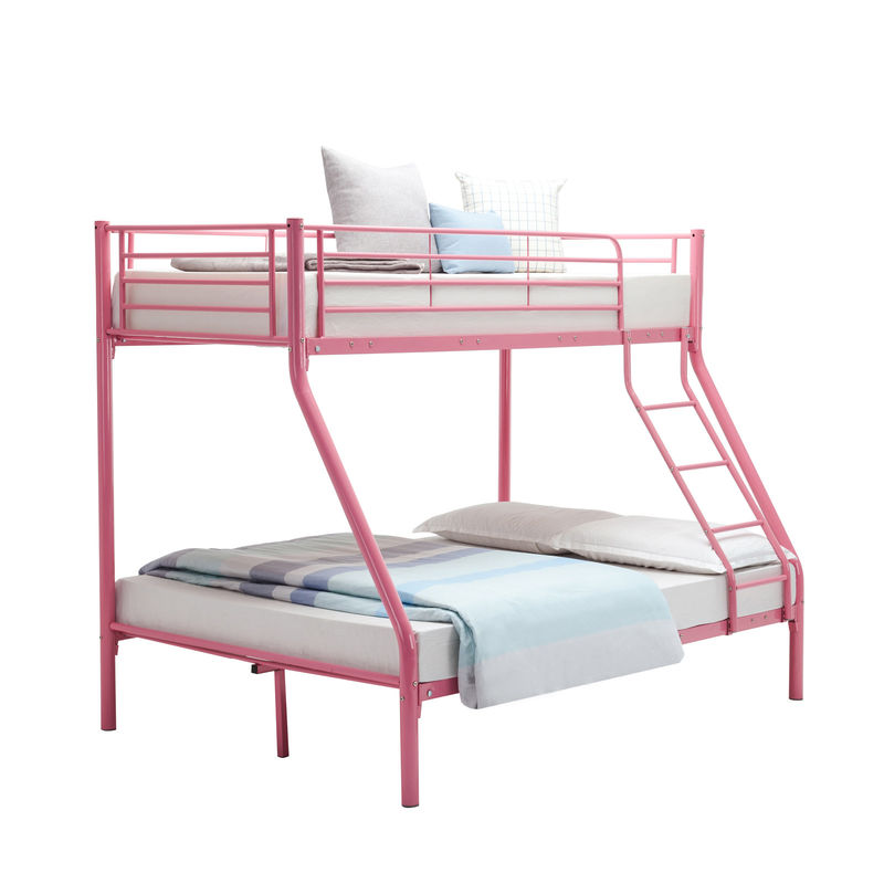 Children Double Bunk Metal Pipe Bed Customizable With School Dormitory